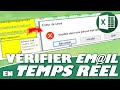 Comment contrôler la saisie d'une adresse mail en temps réel à la saisie sur Excel (sans VBA)