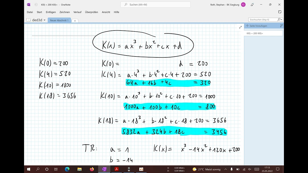 Übungsaufgaben Gewinnschwelle und grenze + Gewinnmaximum und Zeichnen