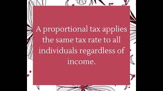 Regressive, Proportional, and Progressive Taxes
