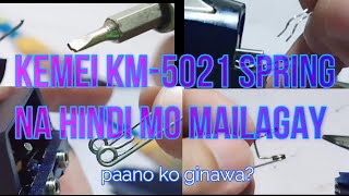 KEMEI KM-5021/how to fix broken spring holder