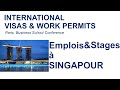 Emplois et stages  singapour  visas  permis de travail