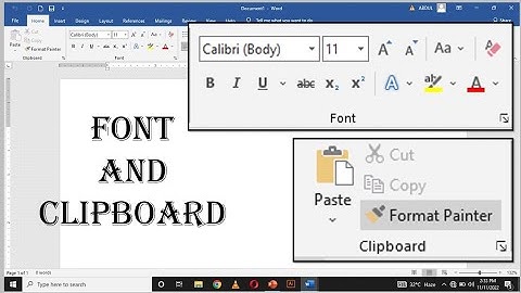 Font and clipboard commands in ms word | @msoffice-307