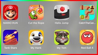Mario Run, Cut The Rope, Helix Jump, Catch The Candy, Tank Stars, My Hank, My Tom, Red Ball 4 screenshot 5