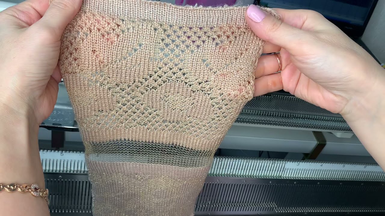 Fine yarn for Punch lace || Machine knitting