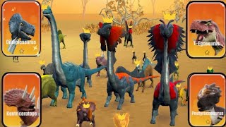 NEW HYBRIDS UNLOCKED T-REX + STEGOSAURUS & MORE|| Jurassic Warfare - Dino Battle screenshot 3