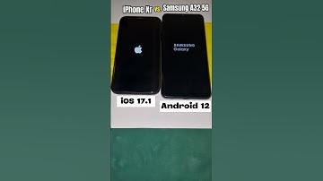 iPhone Xr vs Samsung A32 5G boot up! iOS 17.1 vs Android 12 #iphonexr #galaxya325g #ios17 #android12