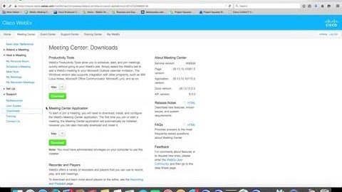 WebEx Productivity Tools Installation (MAC)