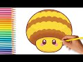 Cómo DIBUJAR HONGO de MARIO BROS 🍄 HONGO ABEJA 🐝