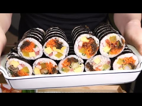김밥가득 먹방입니다!!