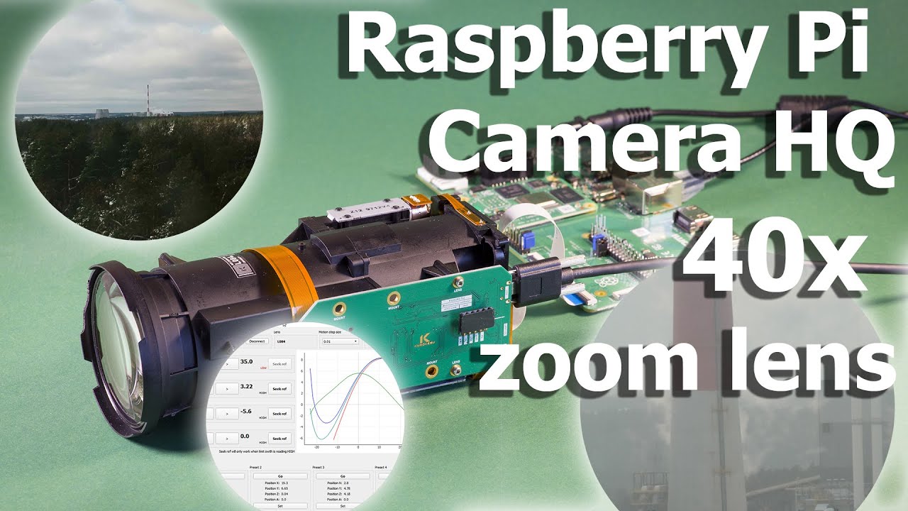 Custom Raspberry Pi camera HQ paired with 40x optical zoom lens ...