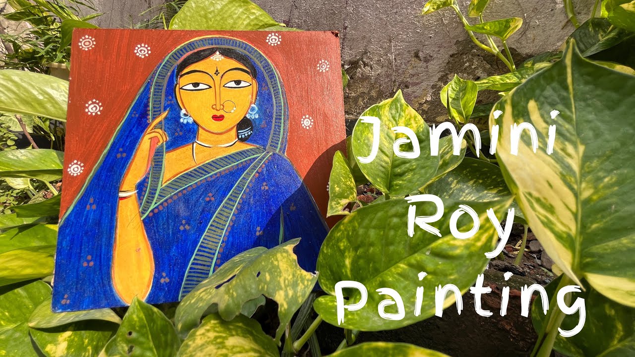 Jamini roy painting | cake board painting | Acrylic painting | Art