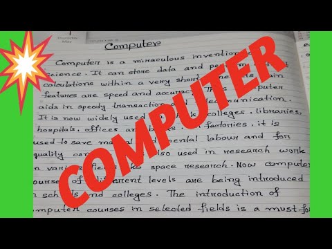 Write a Paragraph on Computer in 150 Words - YouTube