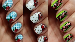 https://www.youtube.com/c/KhrystynasNailArt 3 Easy Nail Art Designs https://youtu.be/6RhTYJ9kjNw Check out more awesome 