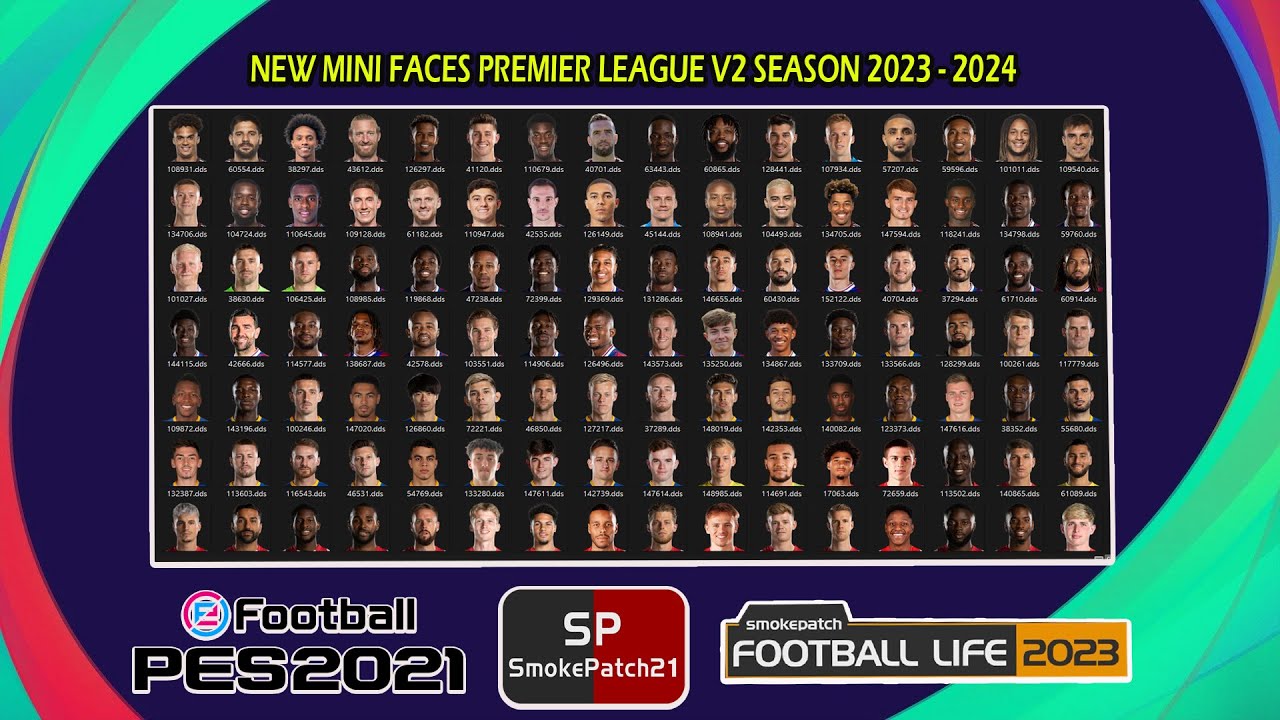 NEW MINI FACES PREMIER LEAGUE V2 SEASON 2023/2024 ALL PATCH