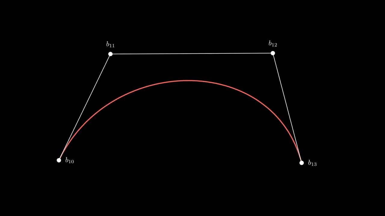 Visualizing Bezier Curves. Manim Animation (GIF)