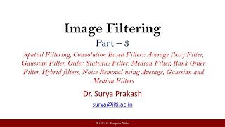 Lecture 16: Image Filtering - Part 3