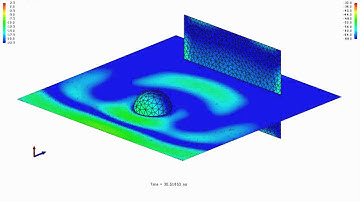 Demonstration of pulse reflections in POSTFEKO time domain processing