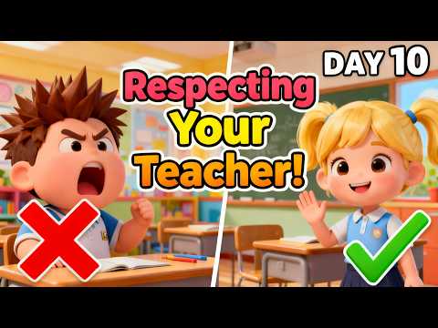 Good Behavior vs Bad Behavior at School | Classroom Manners for Kids | Day 10 #storytime