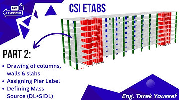 ETABS Tutorial 2: Step-by-Step Guide for Drawing Columns, Walls, Slabs, & Assigning Pier Labels.