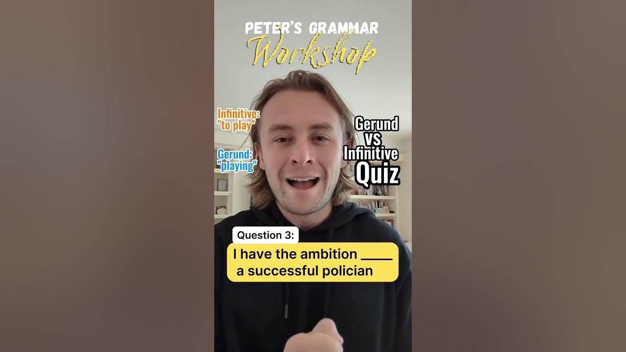 Gerunds vs Infinitives... English Grammar Quiz! #englishgrammar #grammar #englishteacher