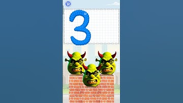 Draw to Smash NUMBER 3 #shorts #drawtosmash #gamingshorts #asmr #youtubeshorts #numbers