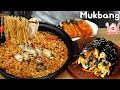 국물이 시원~한 굴 진짬뽕 🥘 꼬마김밥과 총각김치 먹방 ! Mukbang