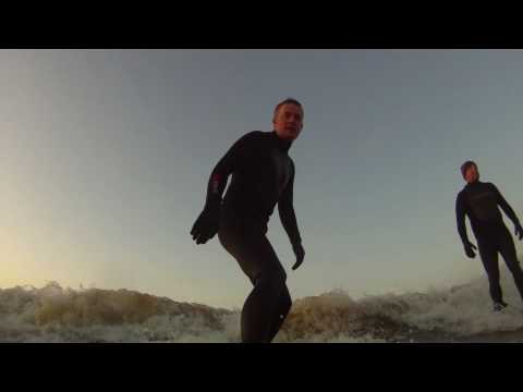Tidal bore surfing with the Go Pro HD