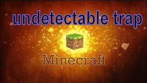 Minecraft tutorial: UNDETECTABLE LAVA PITFALL TRAP