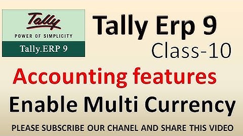 Allow Multi Currency in Tally ERP 9 In Hindi