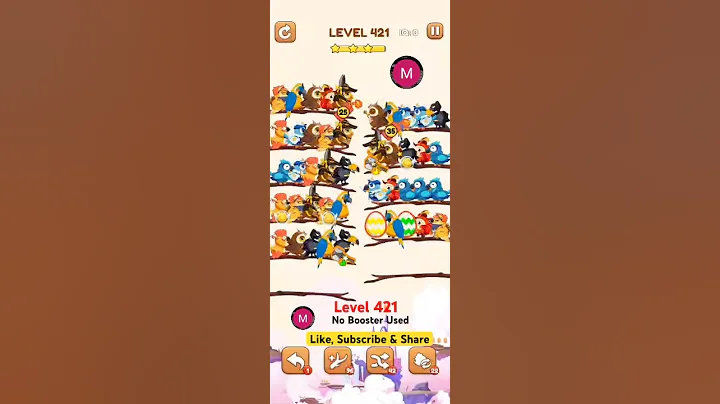 #bird #sort 2 #color #puzzle #level 421 #birdsort #colour #gaming #viral #trending #shorts #solution