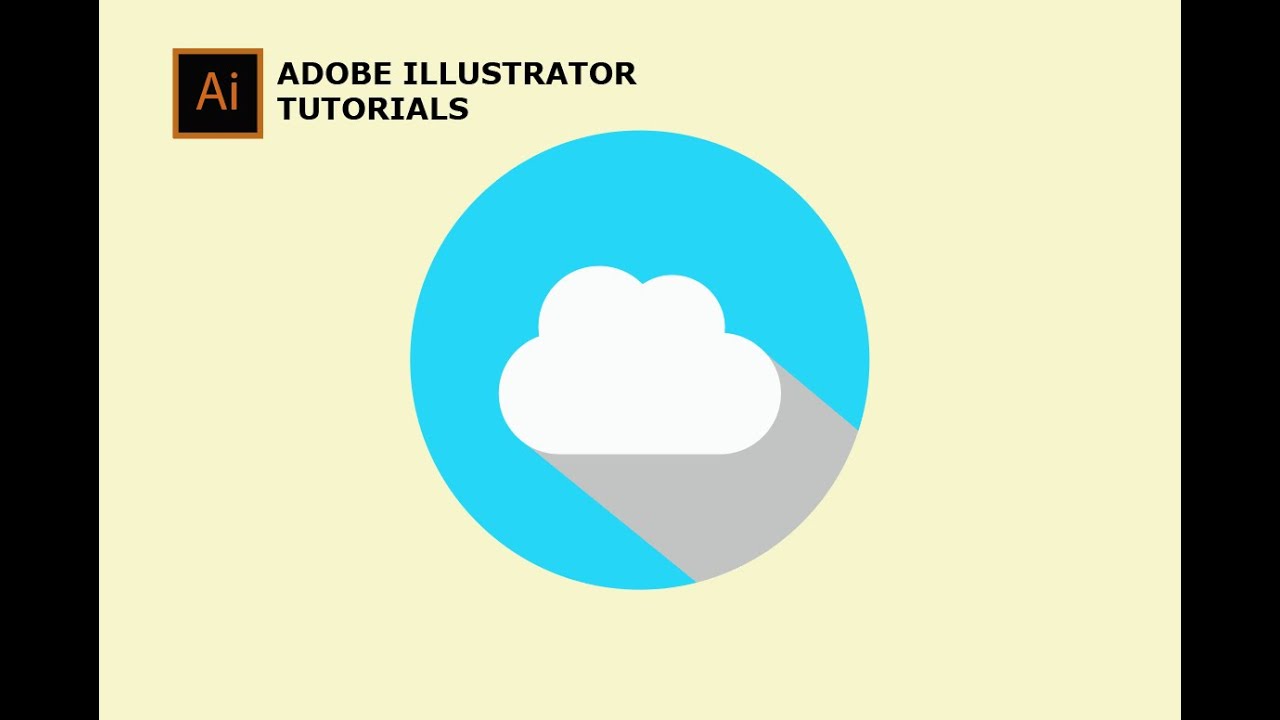 How to Draw a Cloud Flat Design Adobe Illustrator Tutorials - YouTube