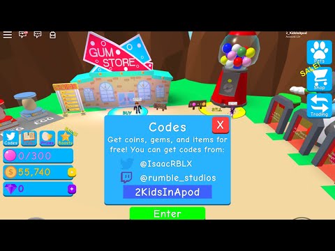 Free Codes Bubble Gum Simulator Game By Isaacrblx Check