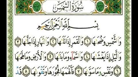 91  - سورة الشمس 💚 الشيخ  ناصر القطامي