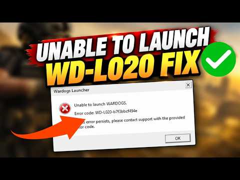 Fix WARDOGS Unable to Launch Error Code WD-L020 | WARDOGS Not Launching FIX