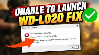 Fix WARDOGS Unable to Launch Error Code WD-L020 | WARDOGS Not Launching FIX