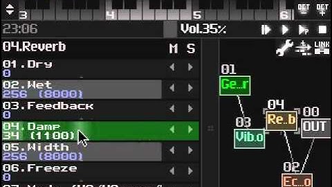 SunVox: synthetic violin
