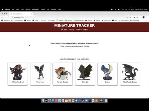 Miniature Tracker Flatiron Phase 3 Project (React + Ruby/Sinatra)