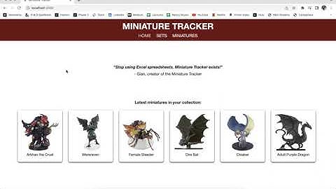 Miniature Tracker Flatiron Phase 3 Project (React + Ruby/Sinatra)