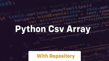 python csv array