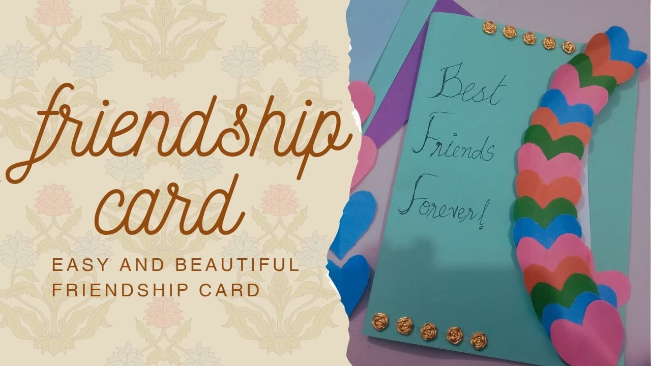 Easy and simple FRIENDSHIP CARD/ easy card idea for beginners/ by EMAM creations