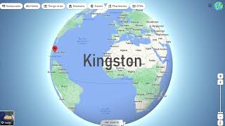 Where on the map is the capital of Jamaica - Kingston