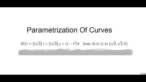 Parametrization Of Curves Of Vector Valued Functions