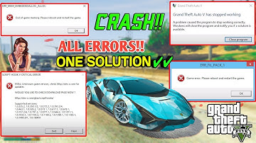 ALL GTA 5 CRASH SOLUTION | OUT OF GAME MEMORY | GAMECONFIG | GTA 5 HAS STOPPED WORKING | GTA V
