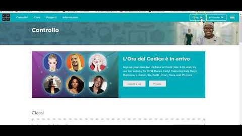 code org registrazione e creazione di una classe
