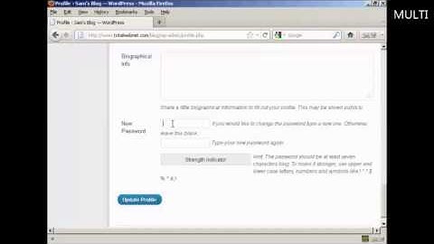 How to Change Your Login Password Through Wordpress Admin