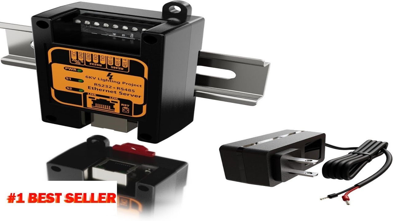 Преобразователь RS232 RS485 в Ethernet, сервер двух последовательных устройств с Modbus - B0FL1YDDQM