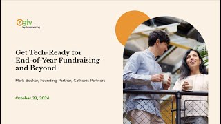 Get Tech-Ready for End-of-Year Fundraising and Beyond
