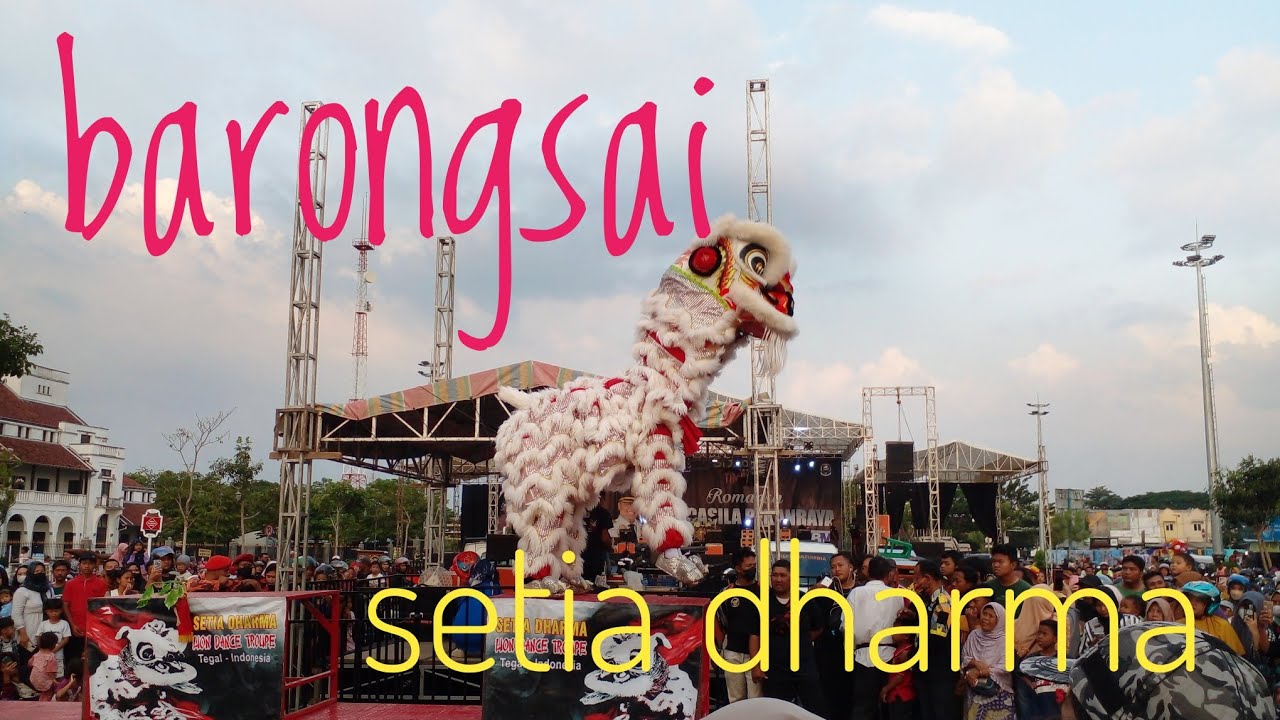 aktraksi..!!BARONGSAI SETIA DHARMA || opening ROMANSA PANCASILA PEKANRAYA | jl.pancasila kota Tegal