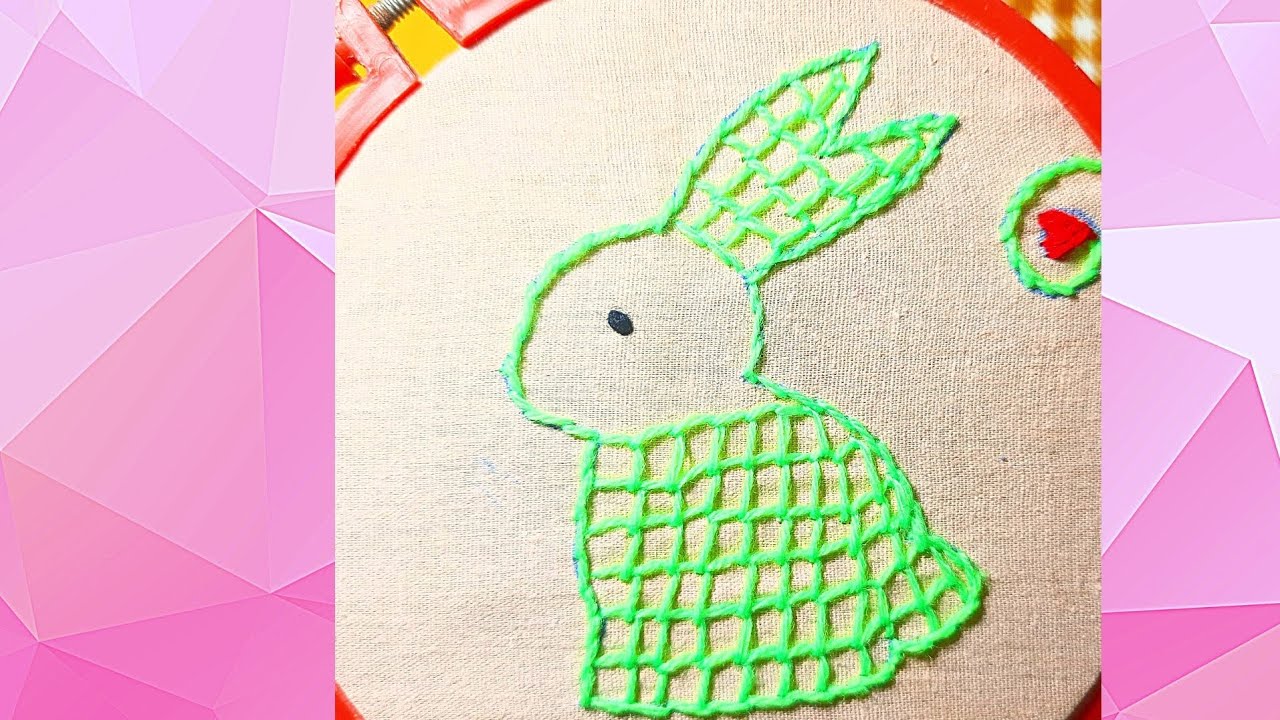 hand embroidery rabbit design// hand embroidery rabbit design stitch ...