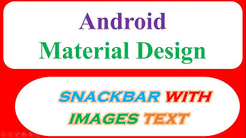 Android Material design - Custom SnackBar With Image and Text